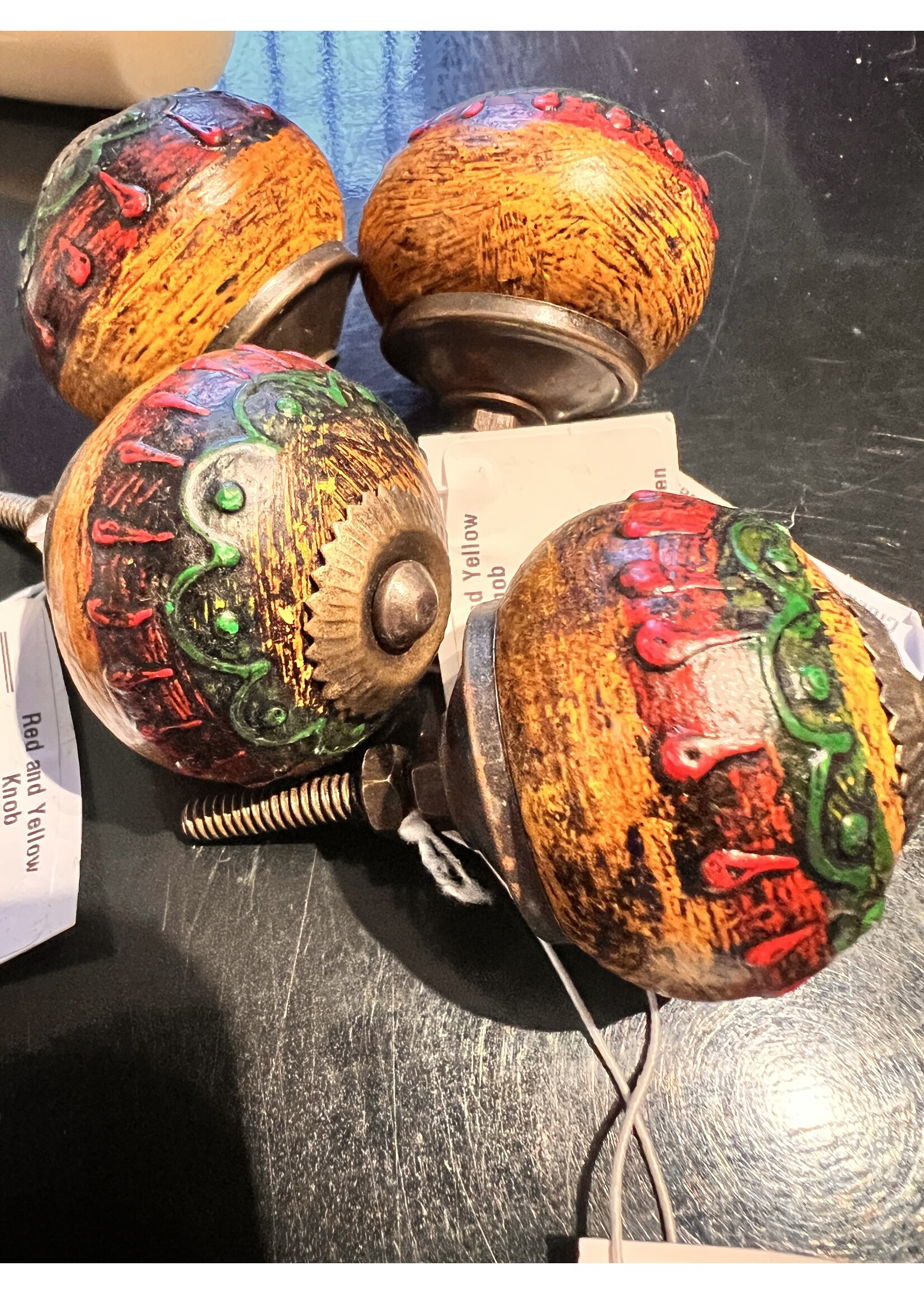 Namaste Red and Yellow Knob