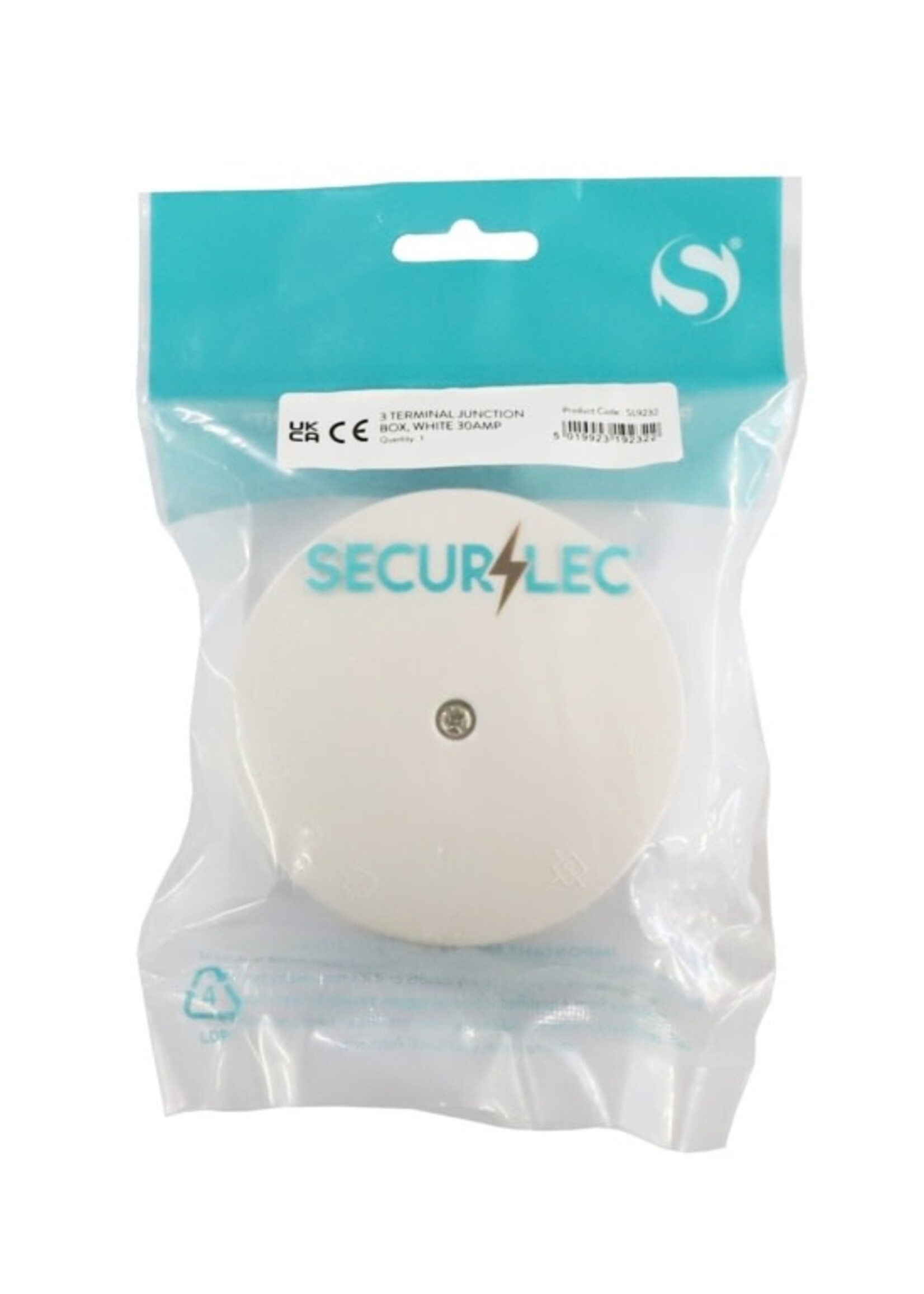 Securlec Securlec Junction Box White 3 Terminal 30A