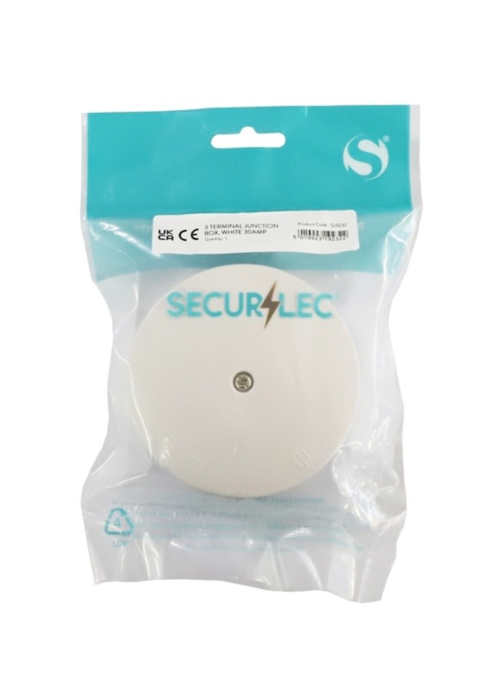 Securlec Securlec Junction Box White 3 Terminal 30A
