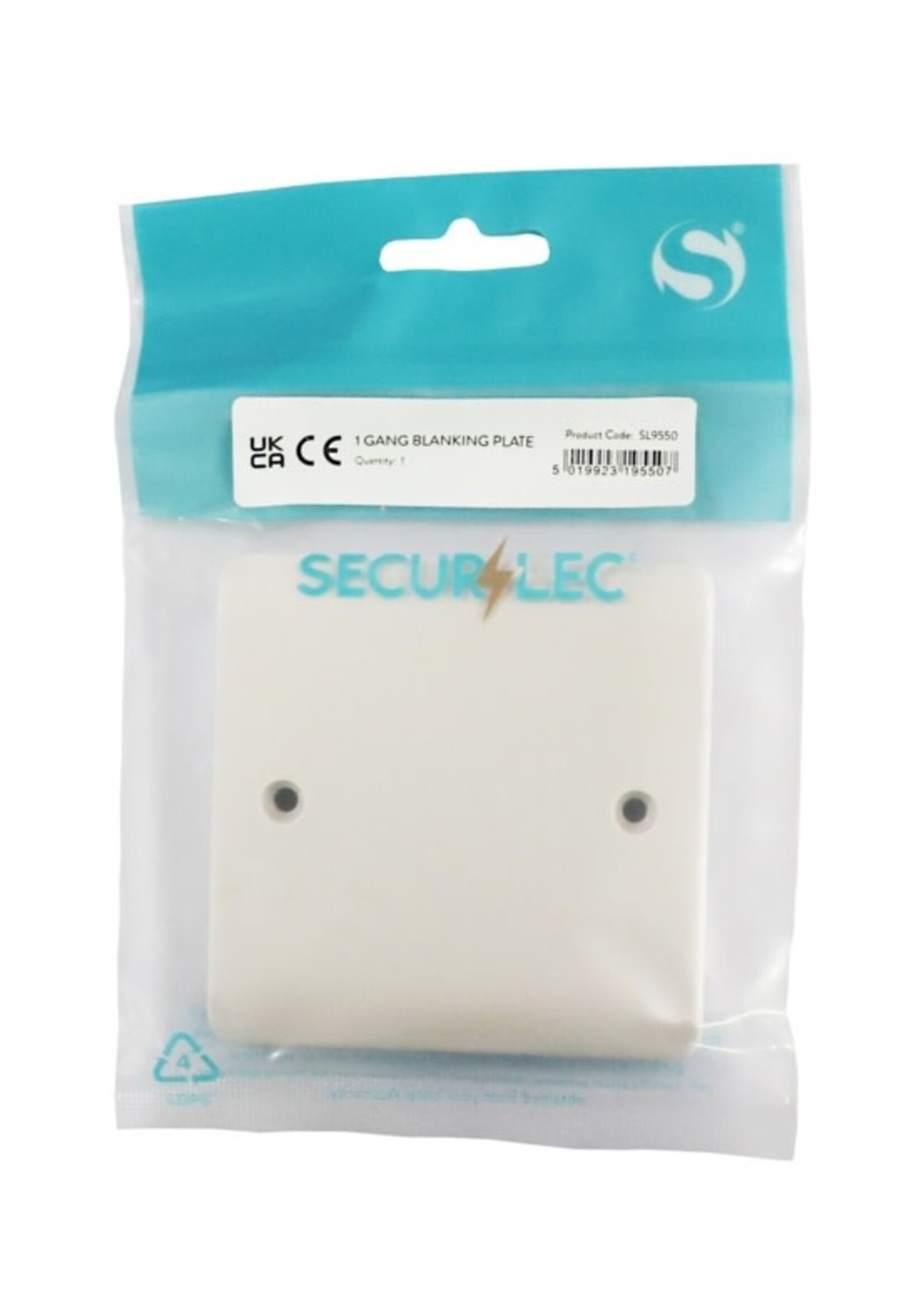 Securlec Securlec Blanking Plate Round Edge White 1 Gang