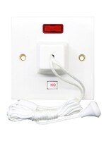 Securlec Securlec Pull Cord Ceiling Switch with Neon 1 Gang 45A