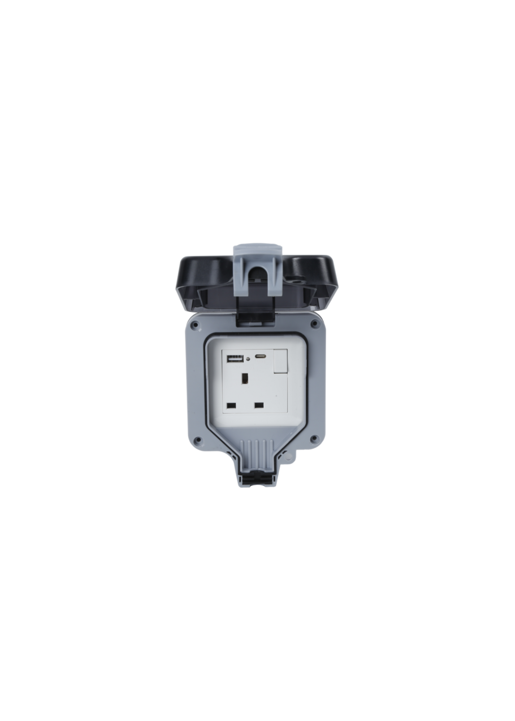 Securlec Securlec Single Outdoor Switched 1 Gang Socket With USB-A & USB-C IP66