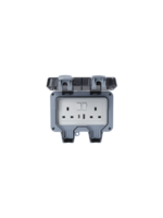 Securlec Securlec Double Outdoor 2 Gang Switched Socket With USB-A & USB-C IP66