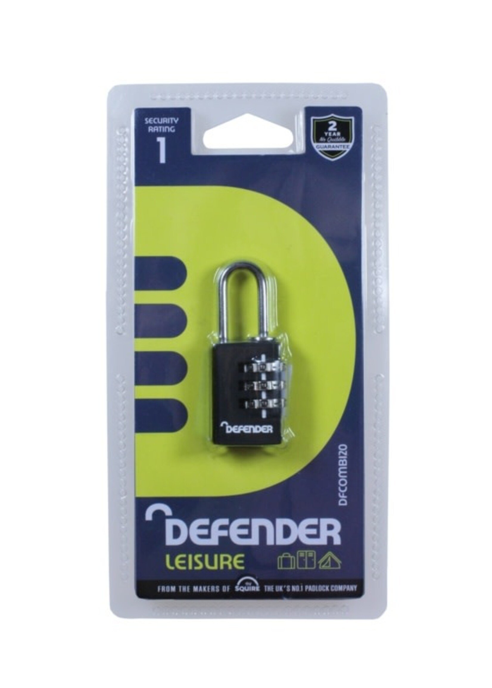 Squire Defender Combination Padlock 20mm