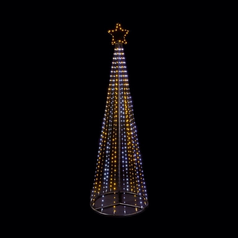 Led Pyramid Tree Multi Action FlexiBright Pyramid Tree 2.1m - Clock’s Home and Garden