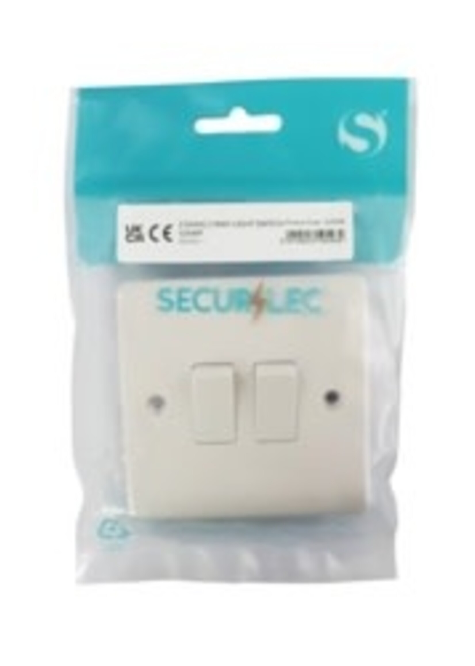 Securlec Securlec Light Switch White 2 Gang 2 Way 10A