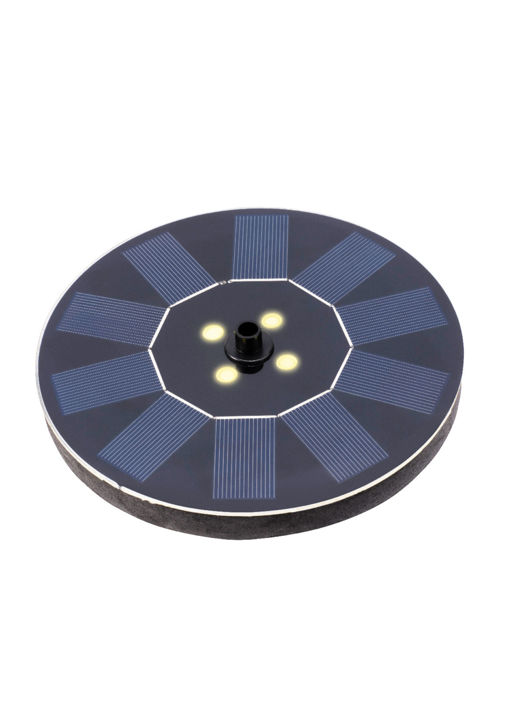 Lumineo Floating Solar Fountain - Day and Night