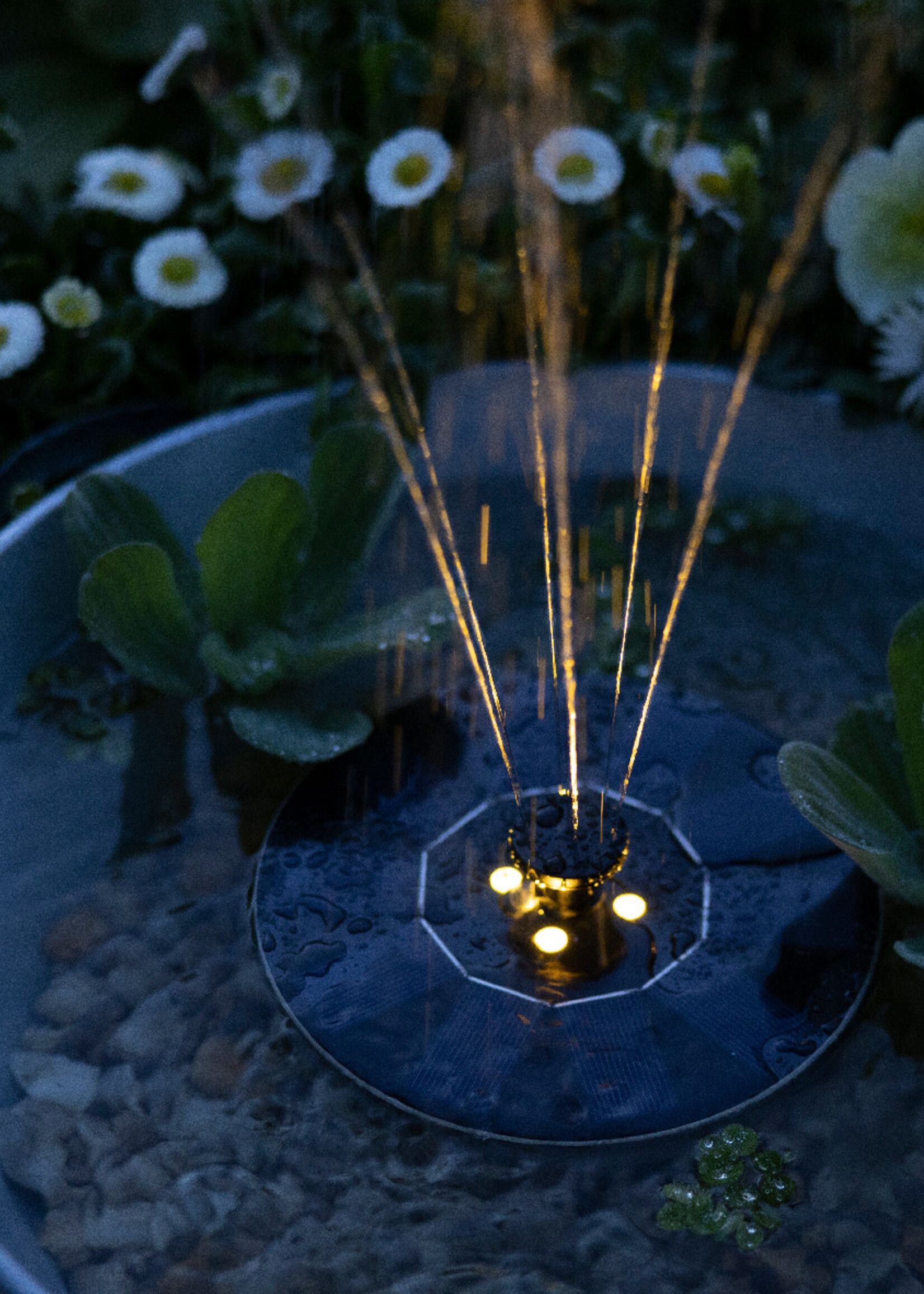 Lumineo Solar Fountain - Day and Night