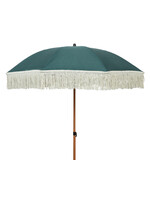 Decoris Green Parasol With Cream Fringe Tassel