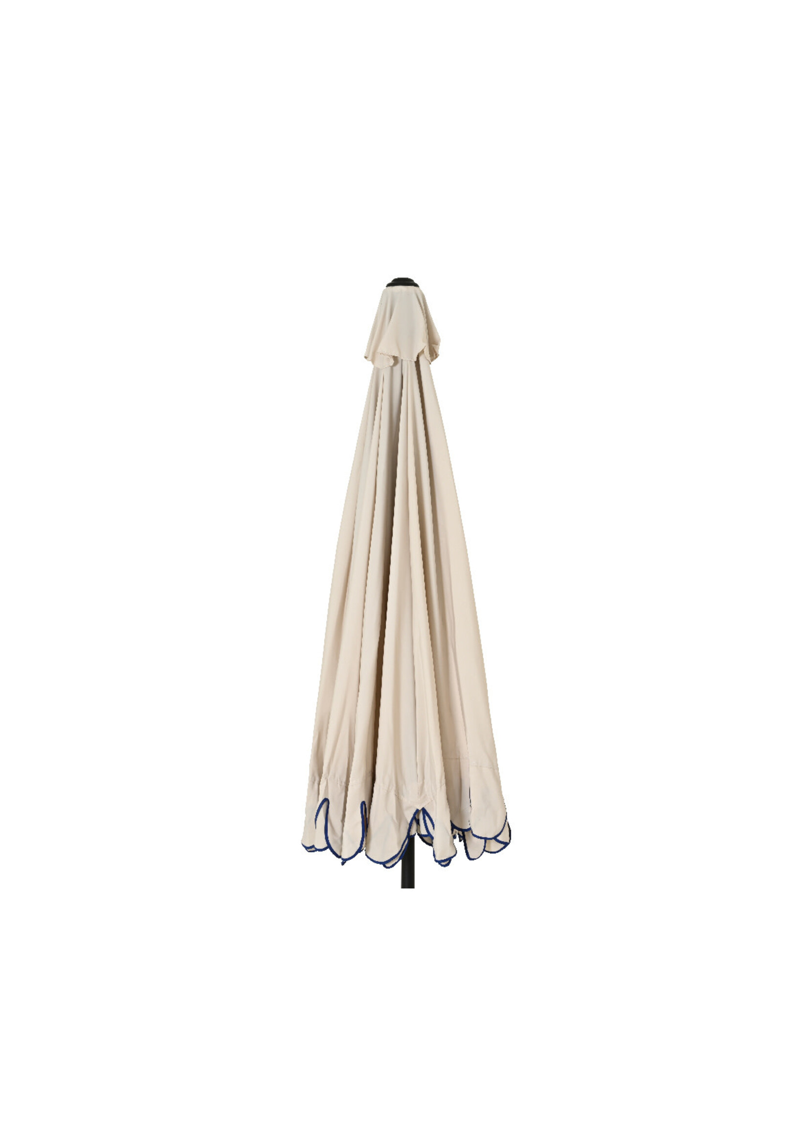 Decoris Scalloped Parasol Cream and Blue