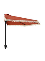 Decoris Half Parasol With Fringe Tassel Terracotta and Cream