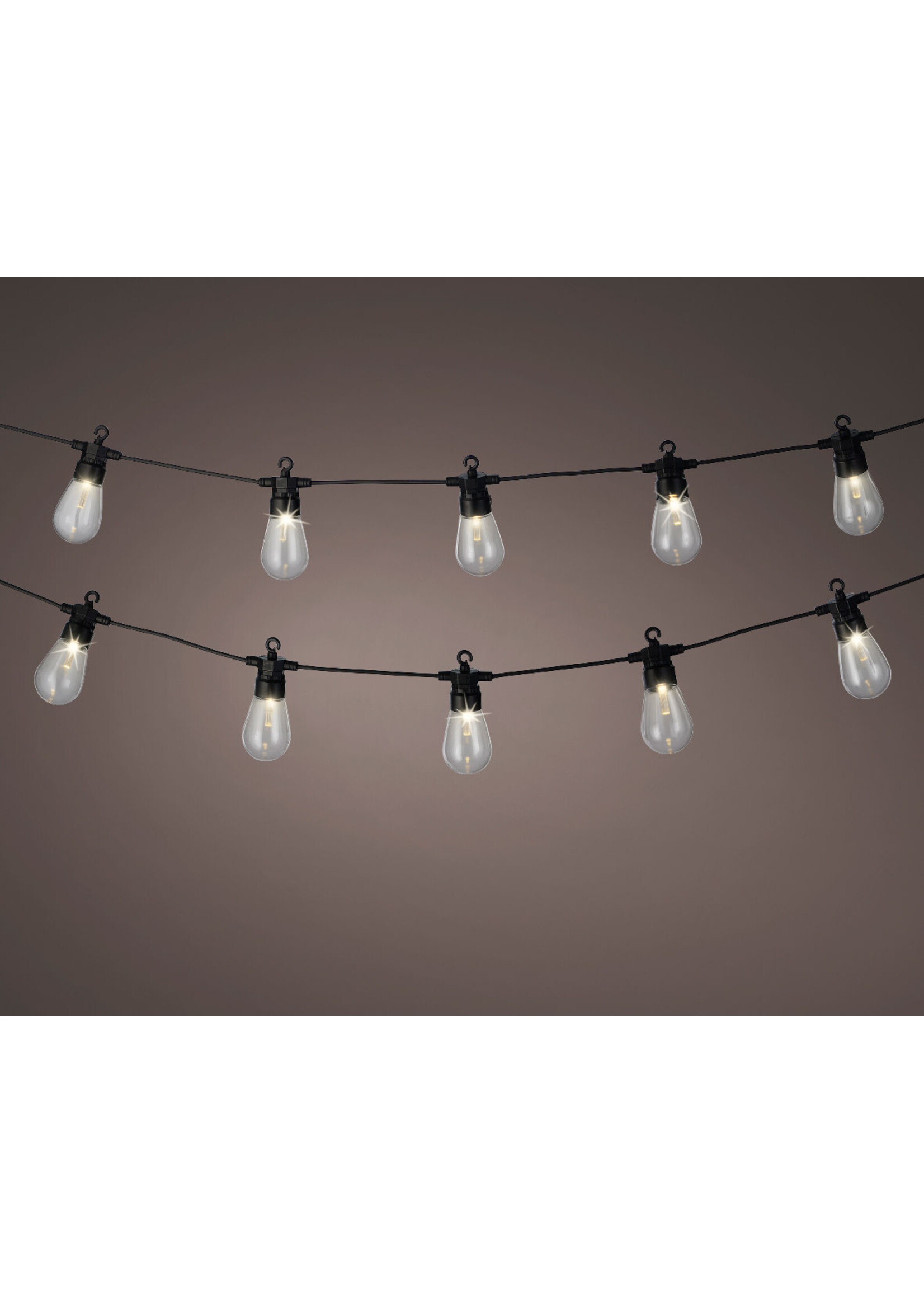 Lumineo Solar or USB partylight pvc 8 function twinkle effect