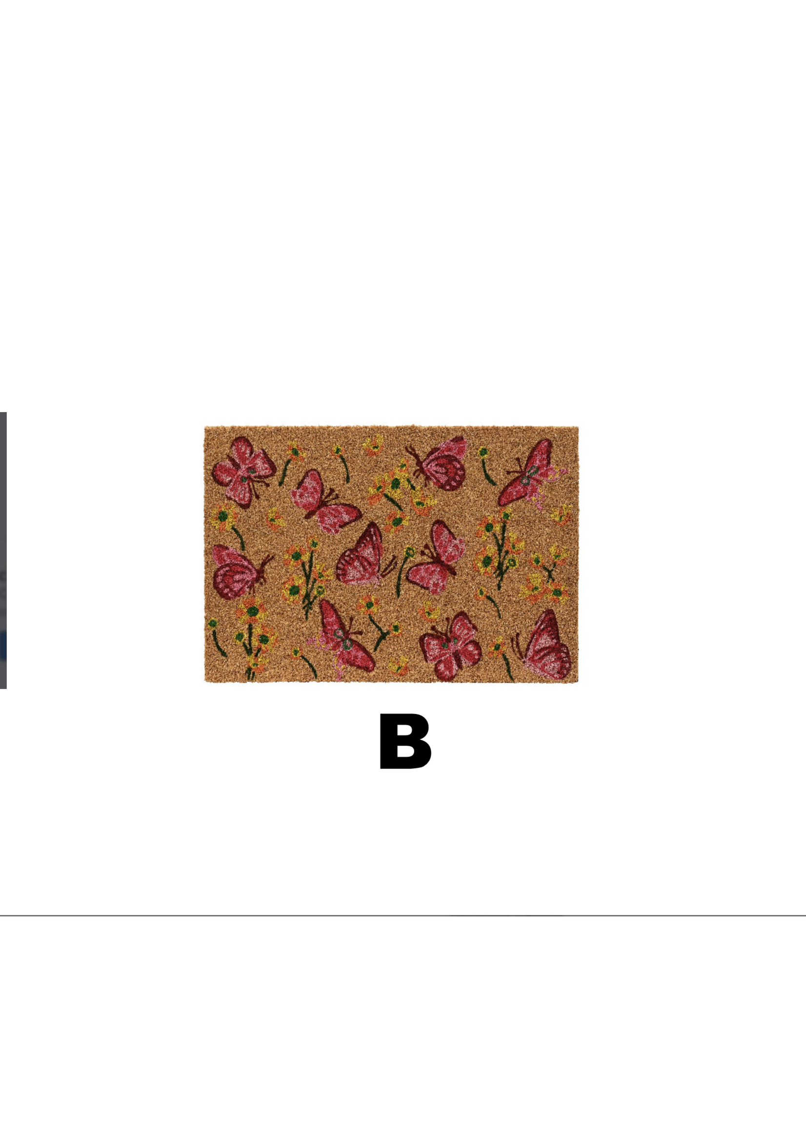 Floral or Butterfly Doormat 40 x 60cm