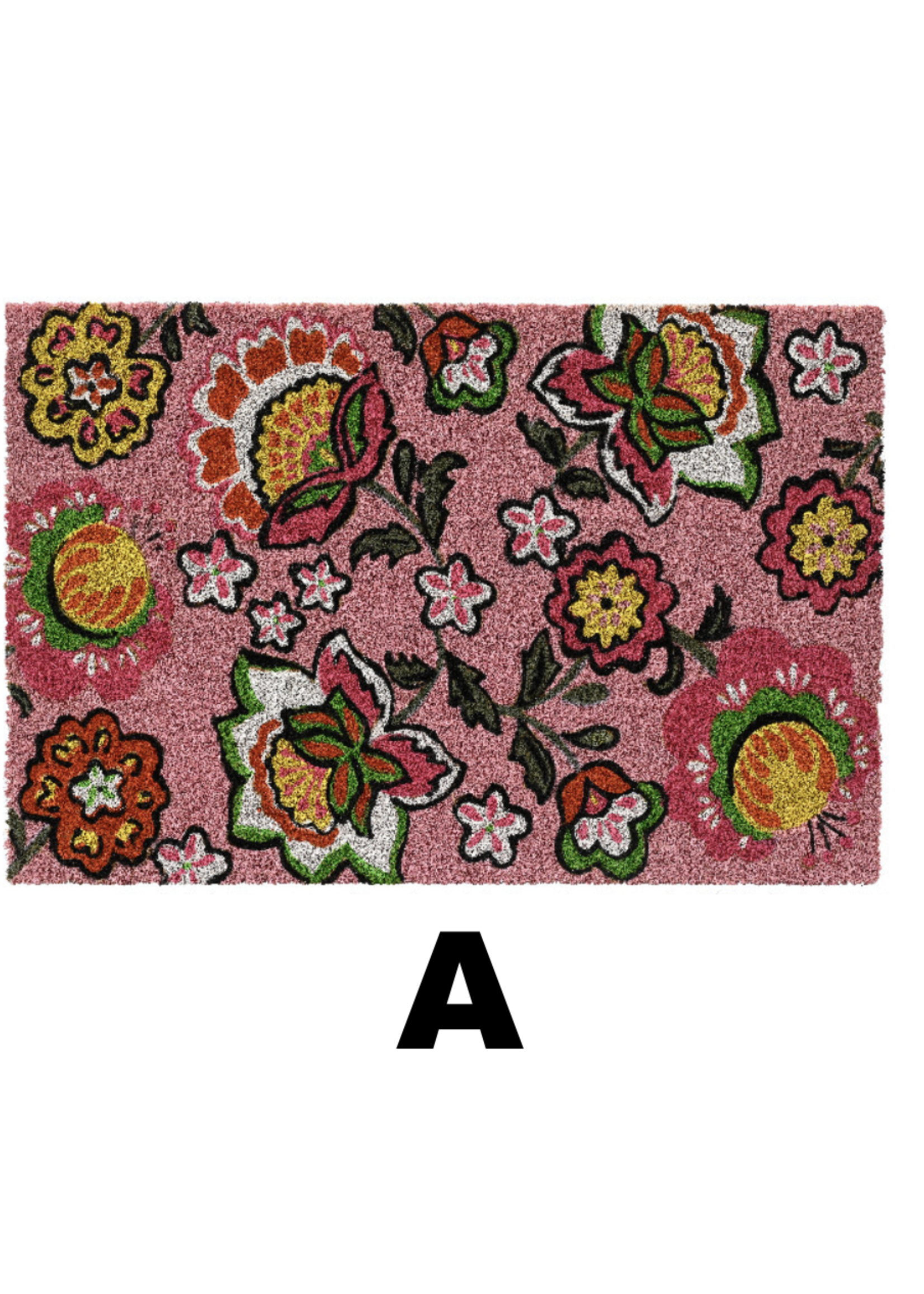 Decoris Floral Pink or Blue Colourful Doormat 40 x 60cm