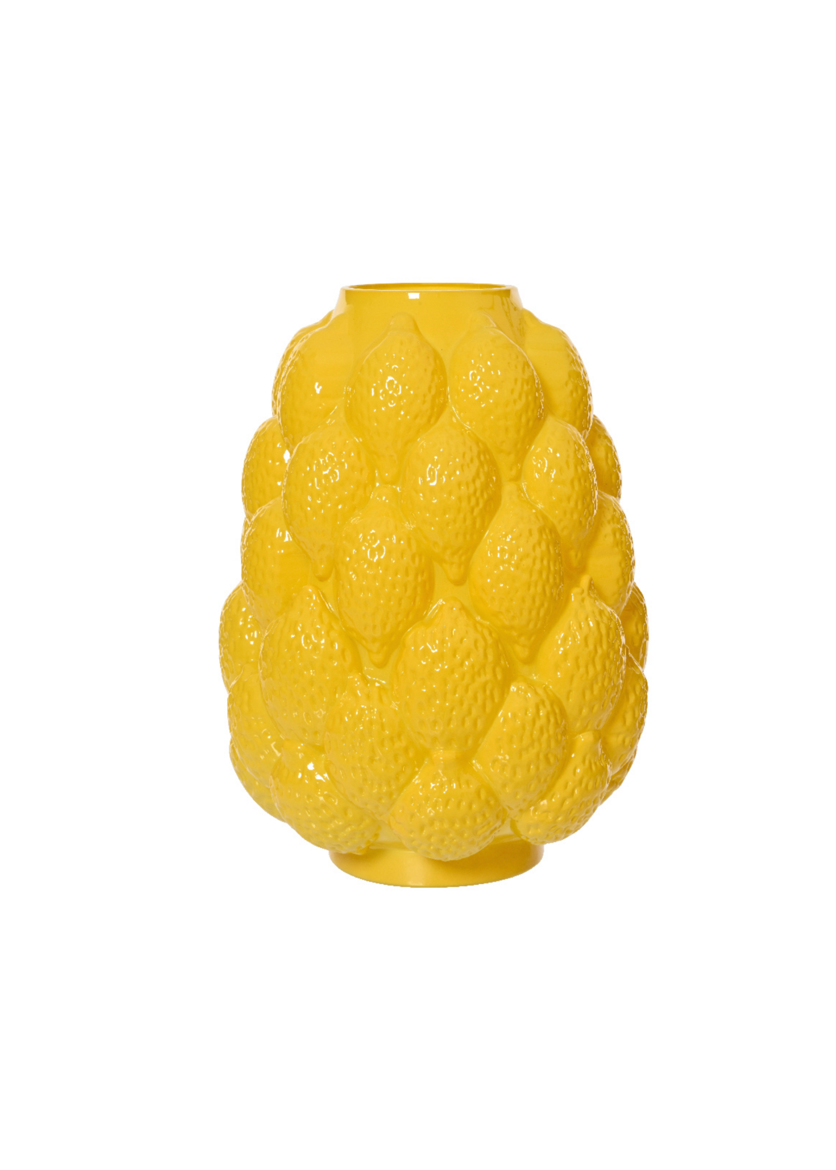 Decoris Lemon Yellow Vase 22cm