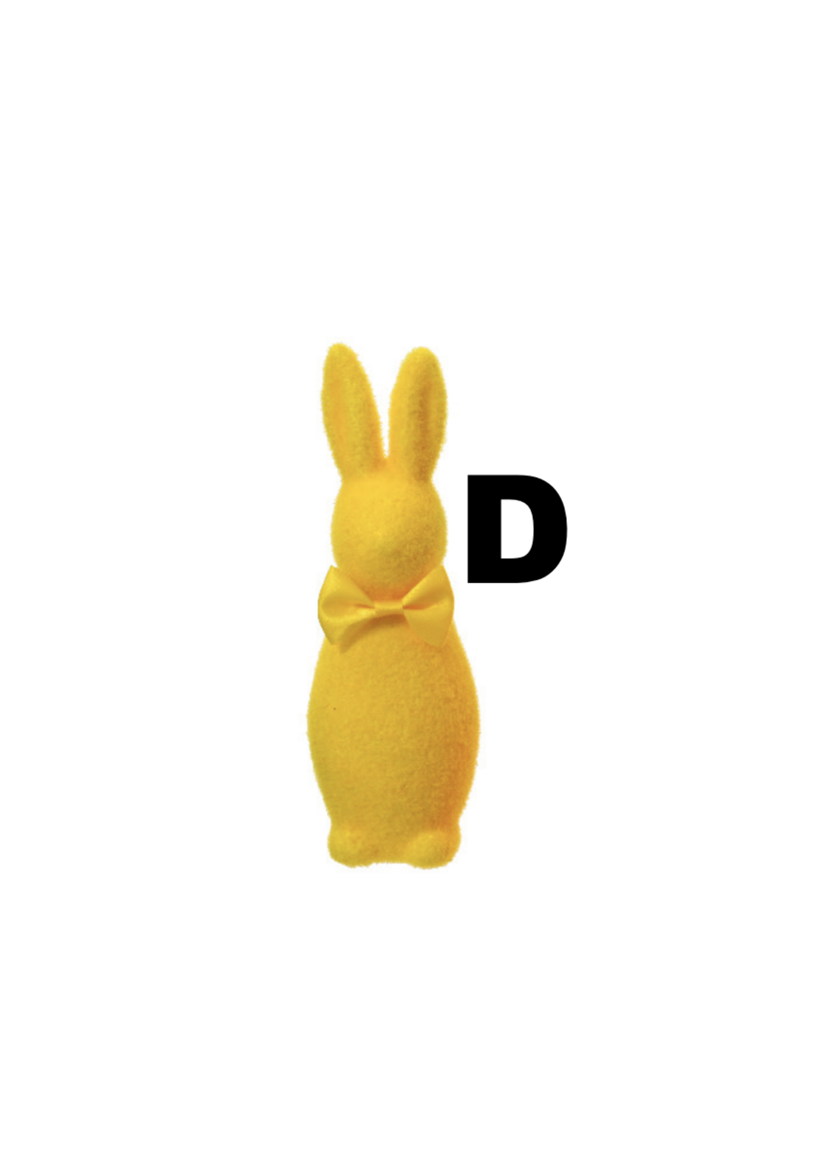 Decoris Foam Coloured  Bunny 16cm