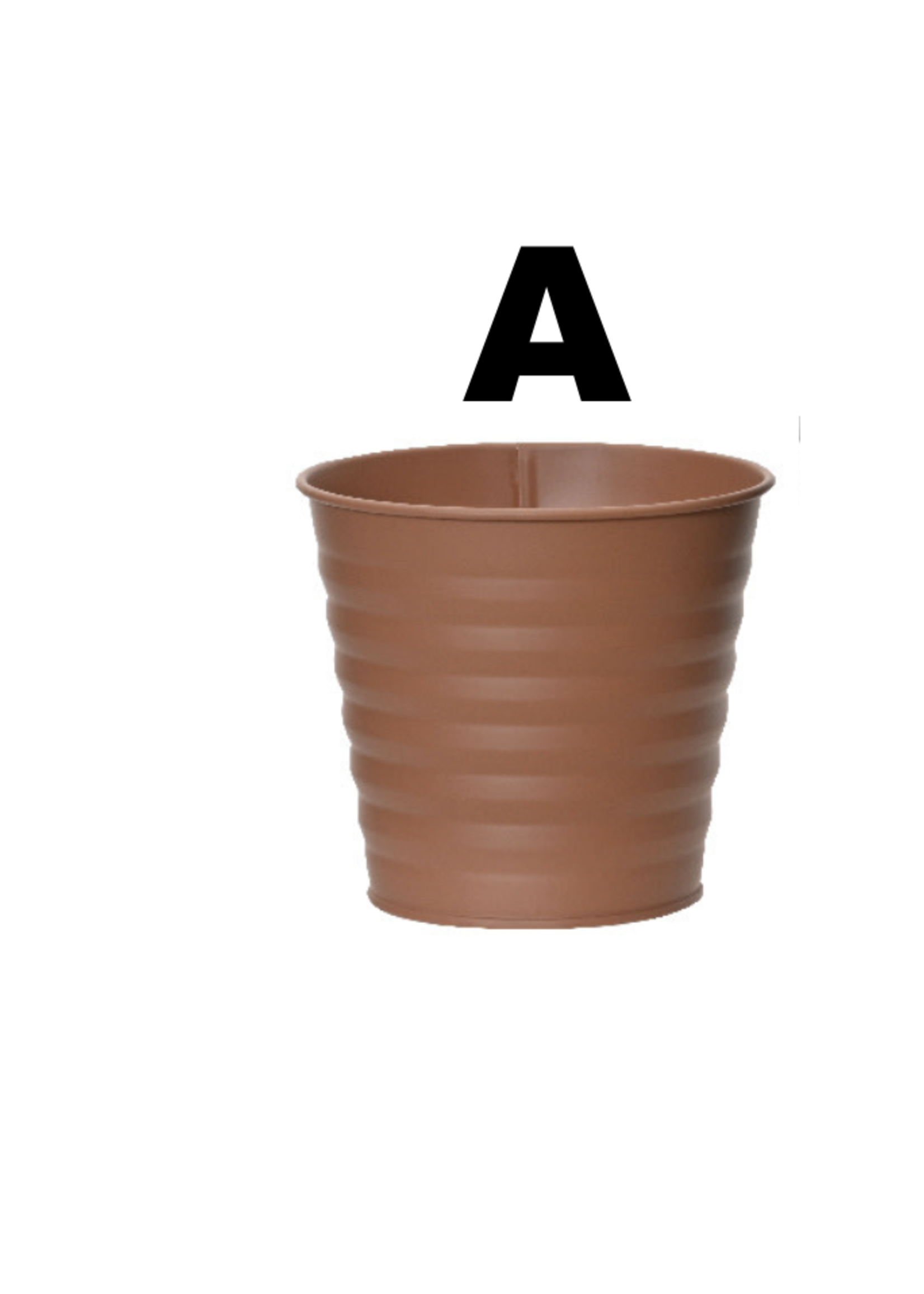 Decoris Coloured Zinc Planters 16 x 14cm