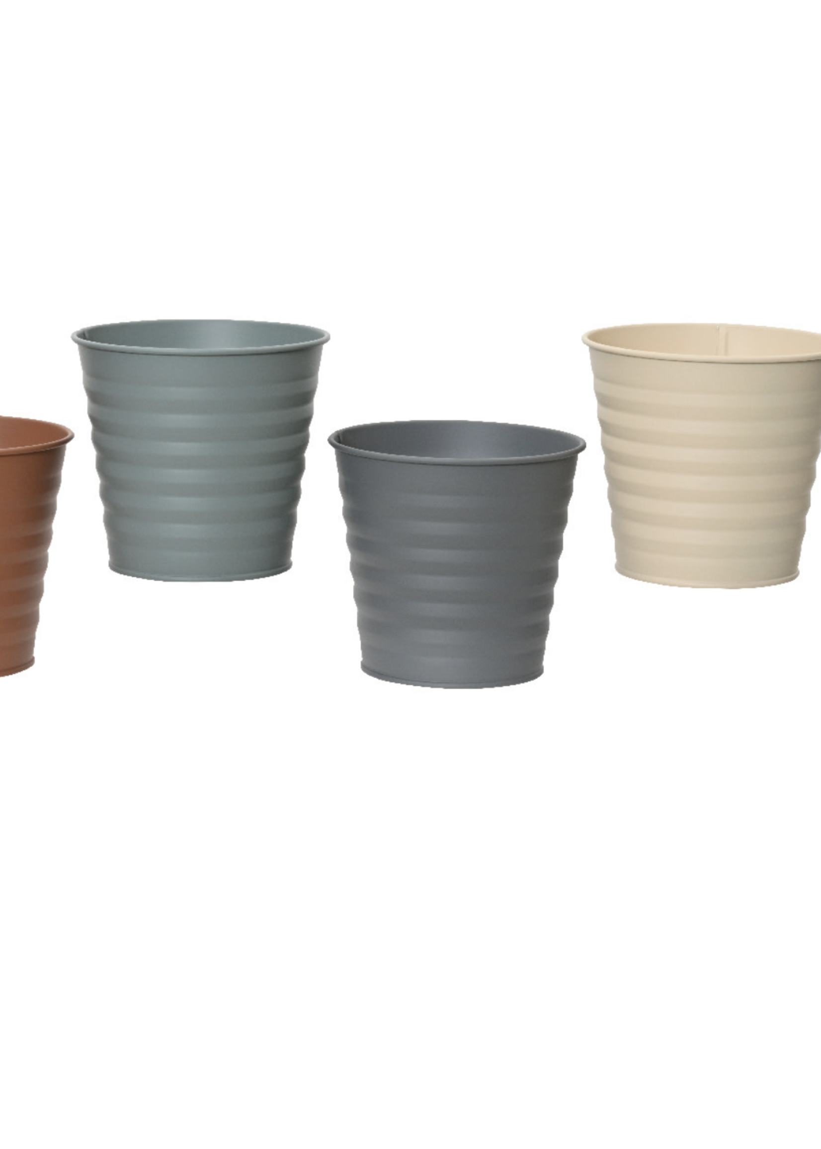 Decoris Coloured Zinc Planters 16 x 14cm