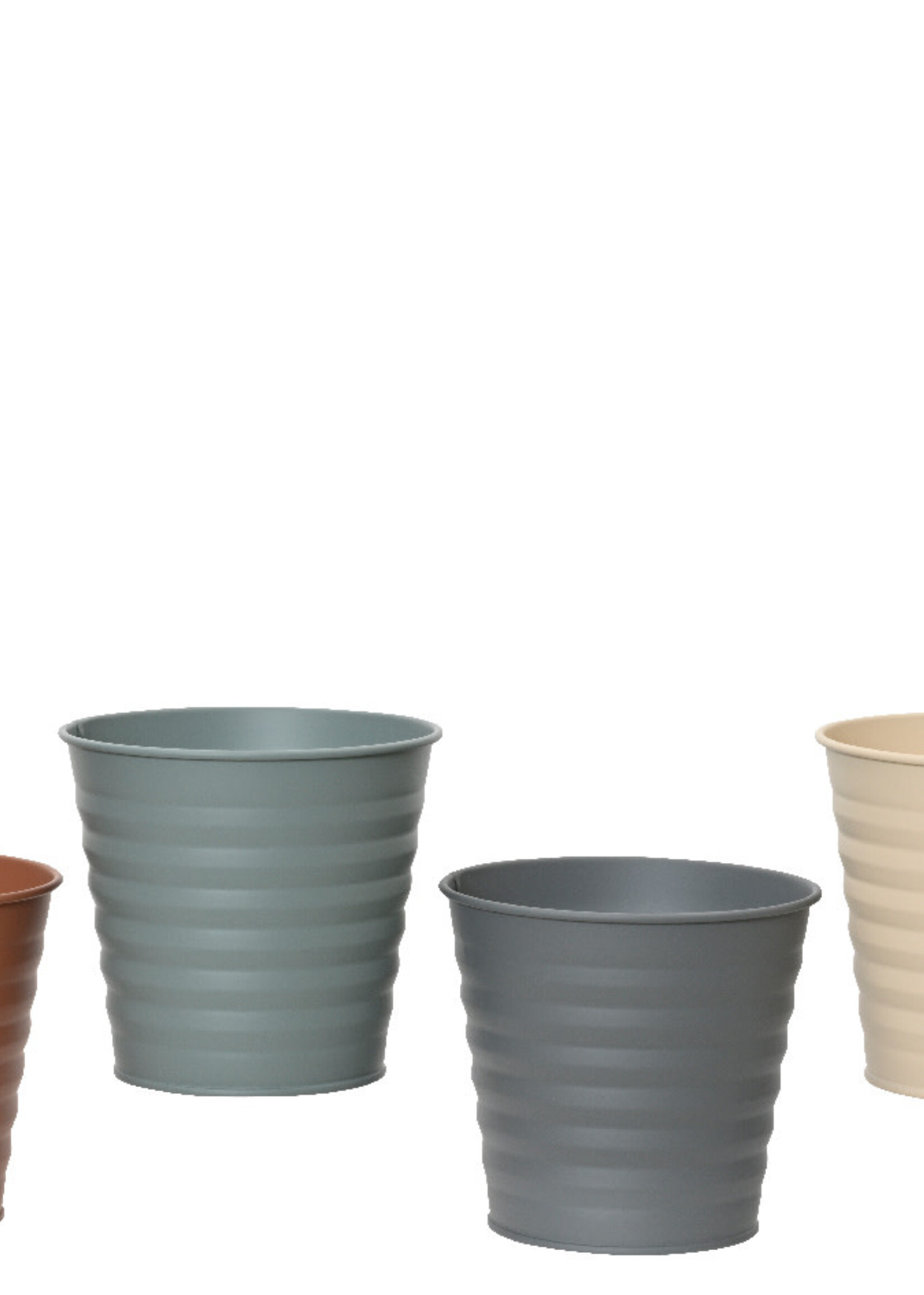 Decoris Coloured Zinc Planters 11 x 10cm