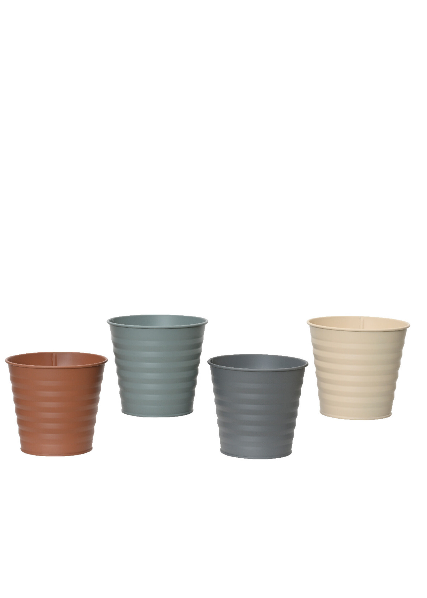 Decoris Coloured Zinc Planters 11 x 10cm
