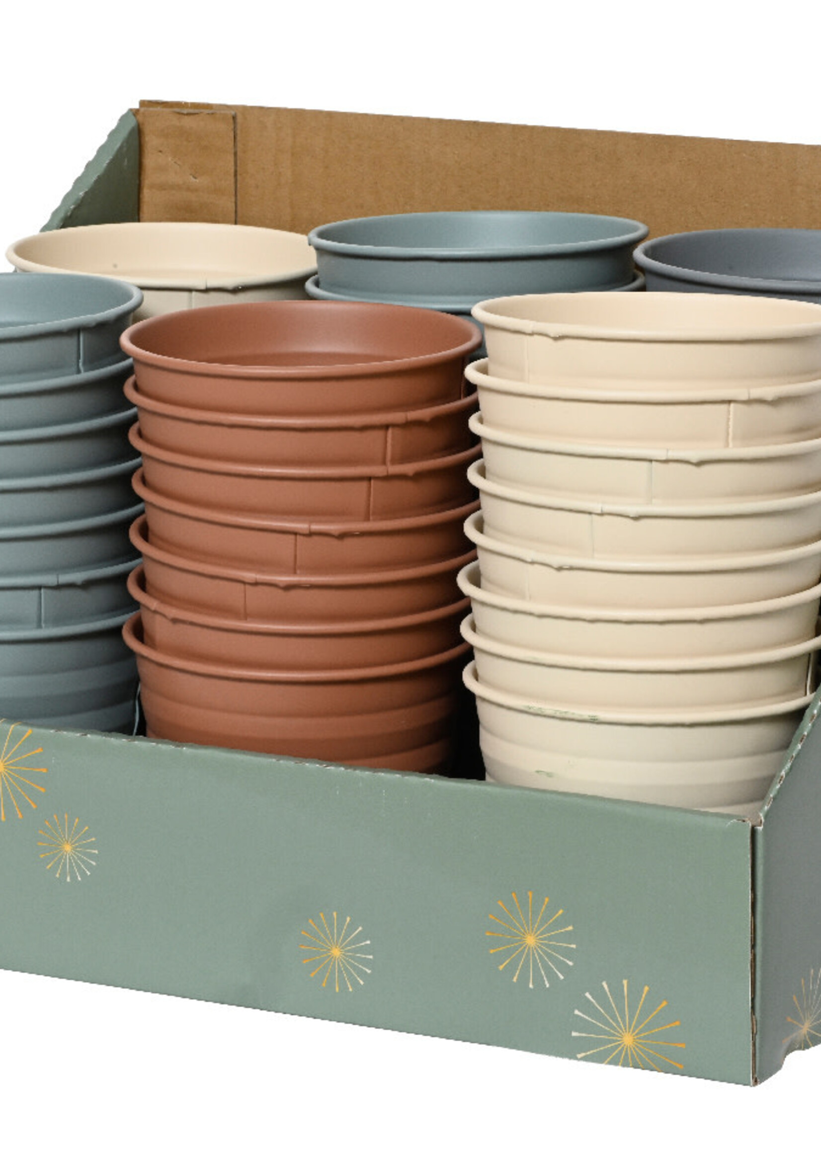 Decoris Coloured Zinc Planters 11 x 10cm