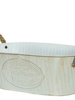 Decoris Zinc Oval Bucket with Rope handles - Large