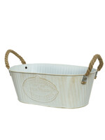 Decoris Zinc Oval Bucket with Rope handles - Large