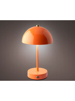 Lumineo Rechargeable Orange Metal Table Lamp - Indoor