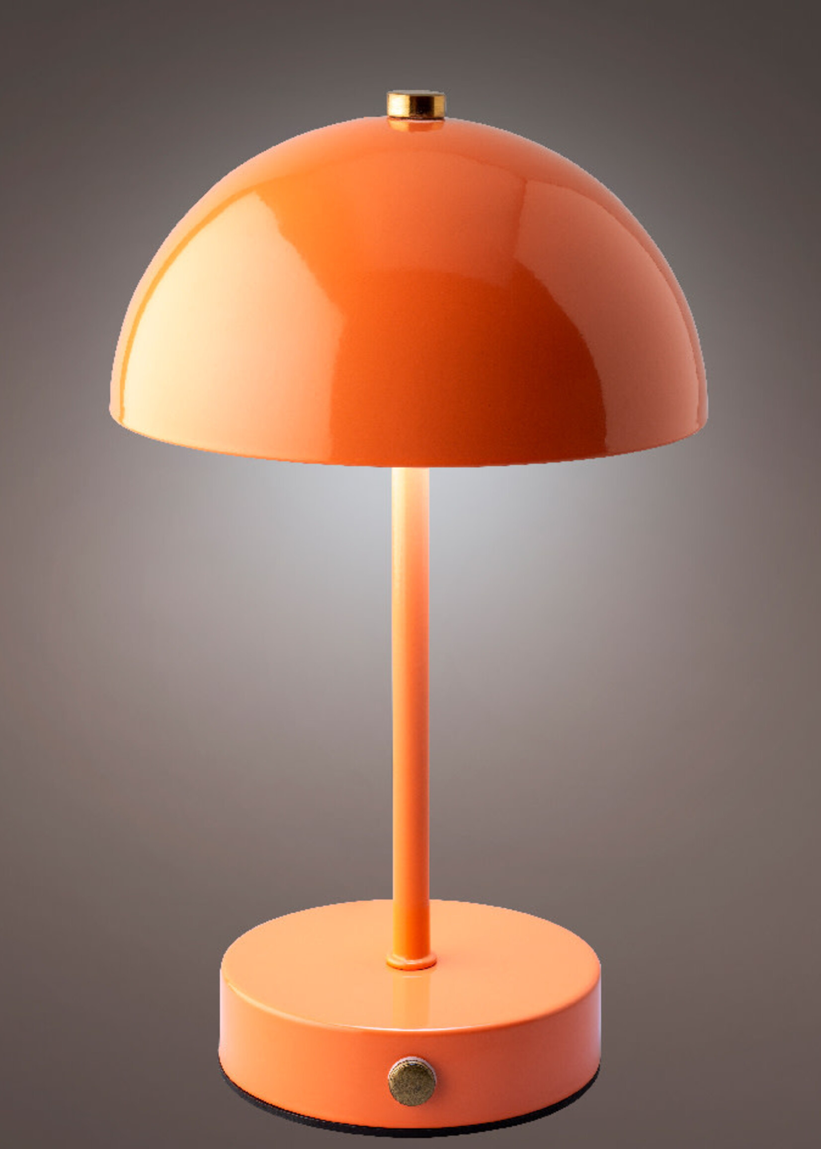 Lumineo Rechargeable Orange Metal Table Lamp - Indoor