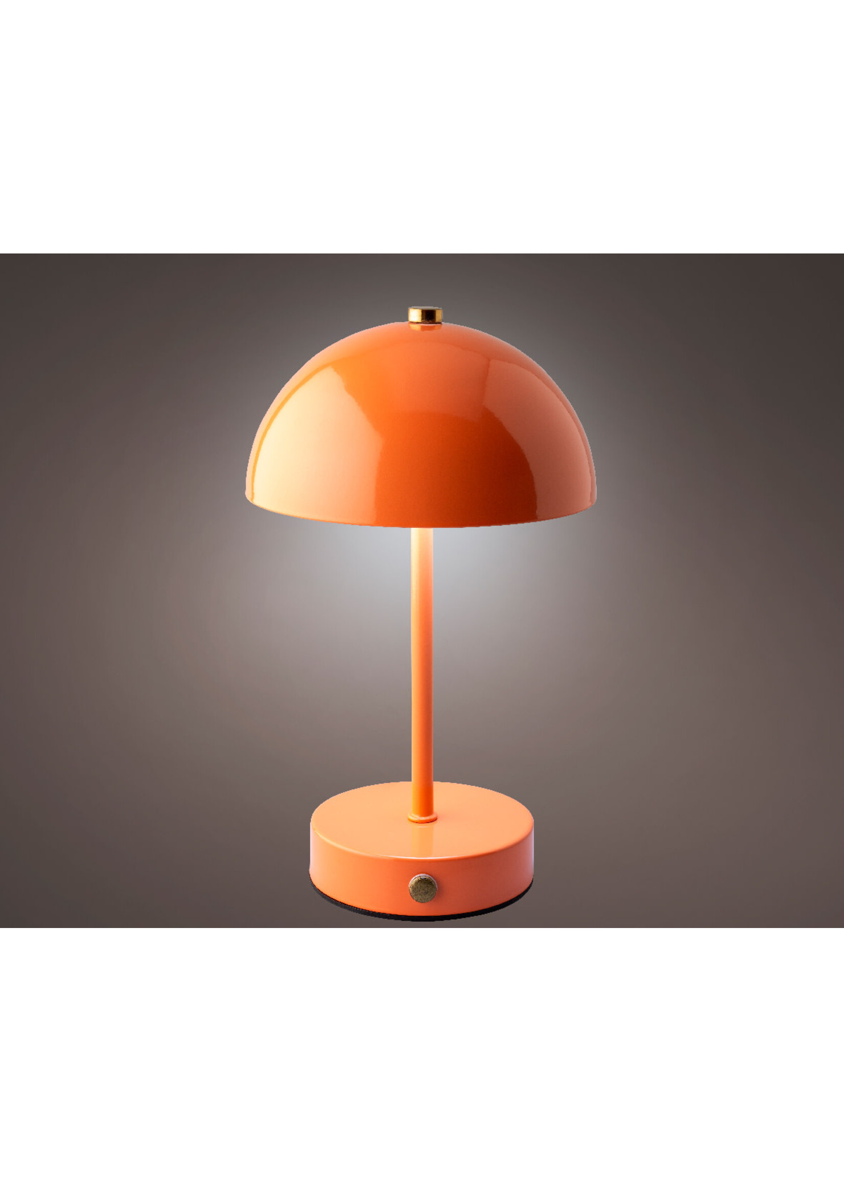 Lumineo Rechargeable Orange Metal Table Lamp - Indoor