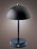 Lumineo Rechargeable Black Metal Table Lamp - Indoor