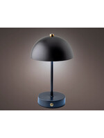 Lumineo Rechargeable Black Metal Table Lamp - Indoor