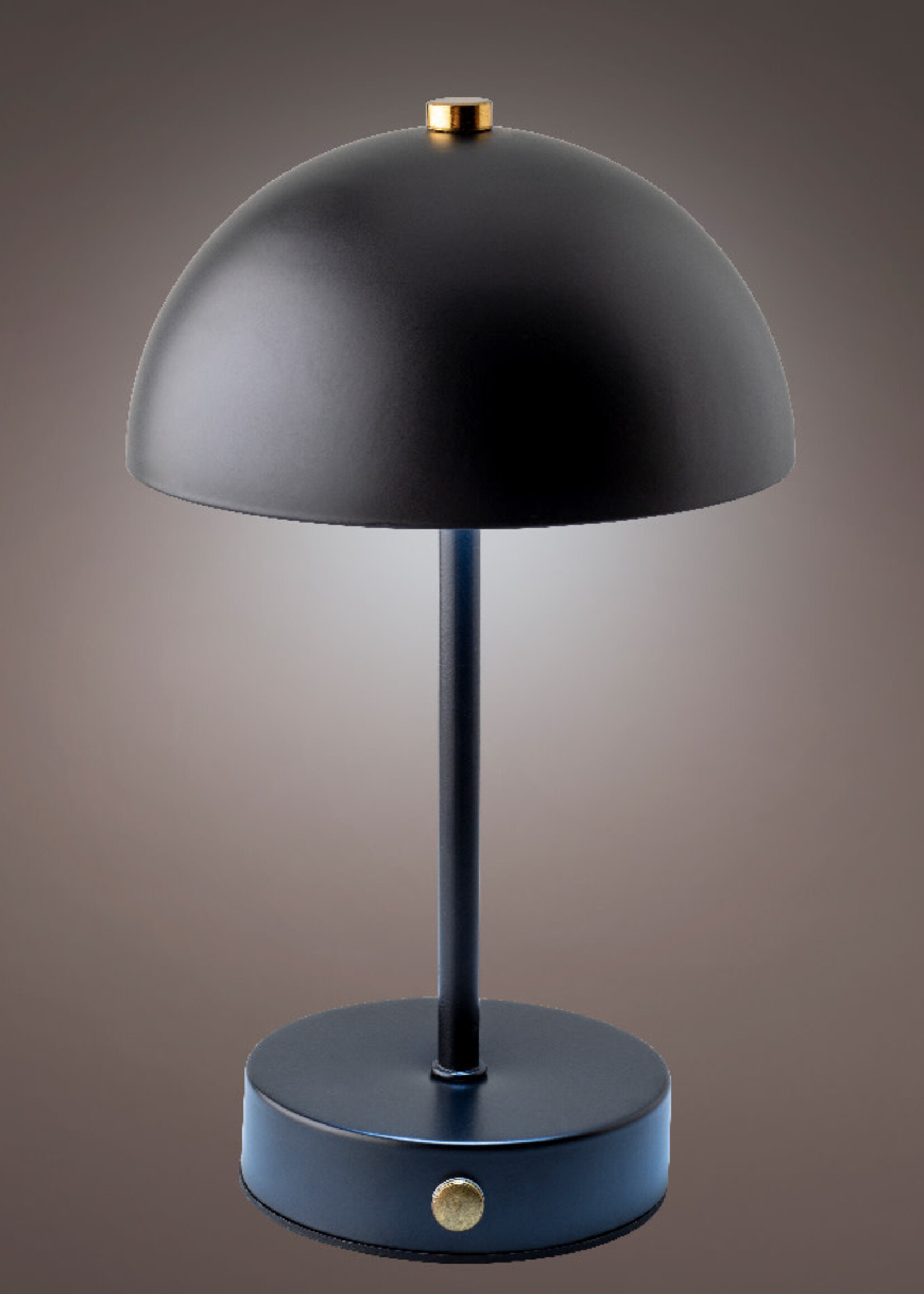 Lumineo Rechargeable Black Metal Table Lamp - Indoor
