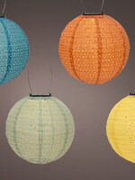 Lumineo Solar Coloured Round Lantern nylon 25cm