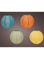 Lumineo Solar Coloured Round Lantern nylon 25cm