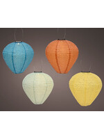 Lumineo Solar Coloured lantern nylon 30x28cm