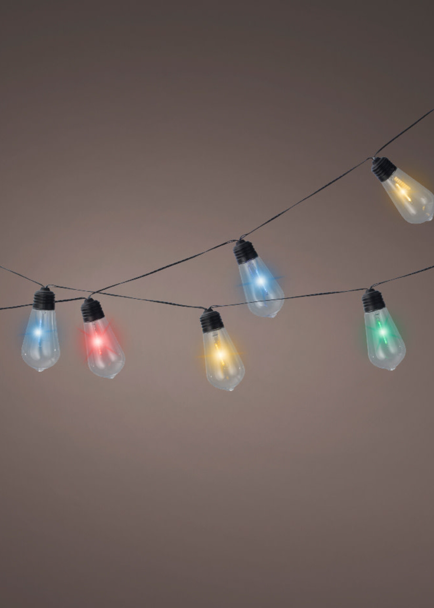Lumineo Solar Multi Coloured String Garden 10 LED Lights