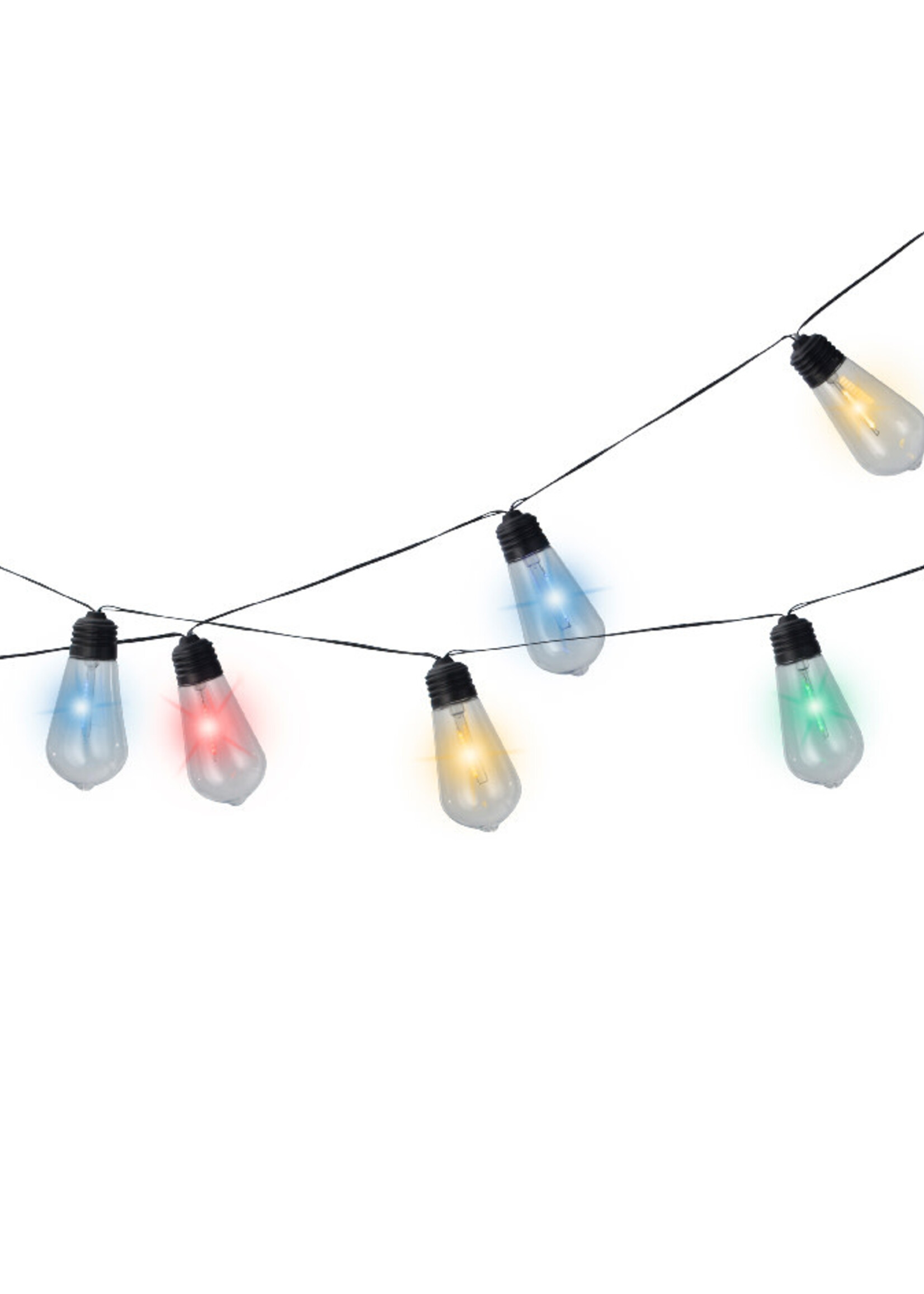 Lumineo Solar Multi Coloured String Garden 10 LED Lights