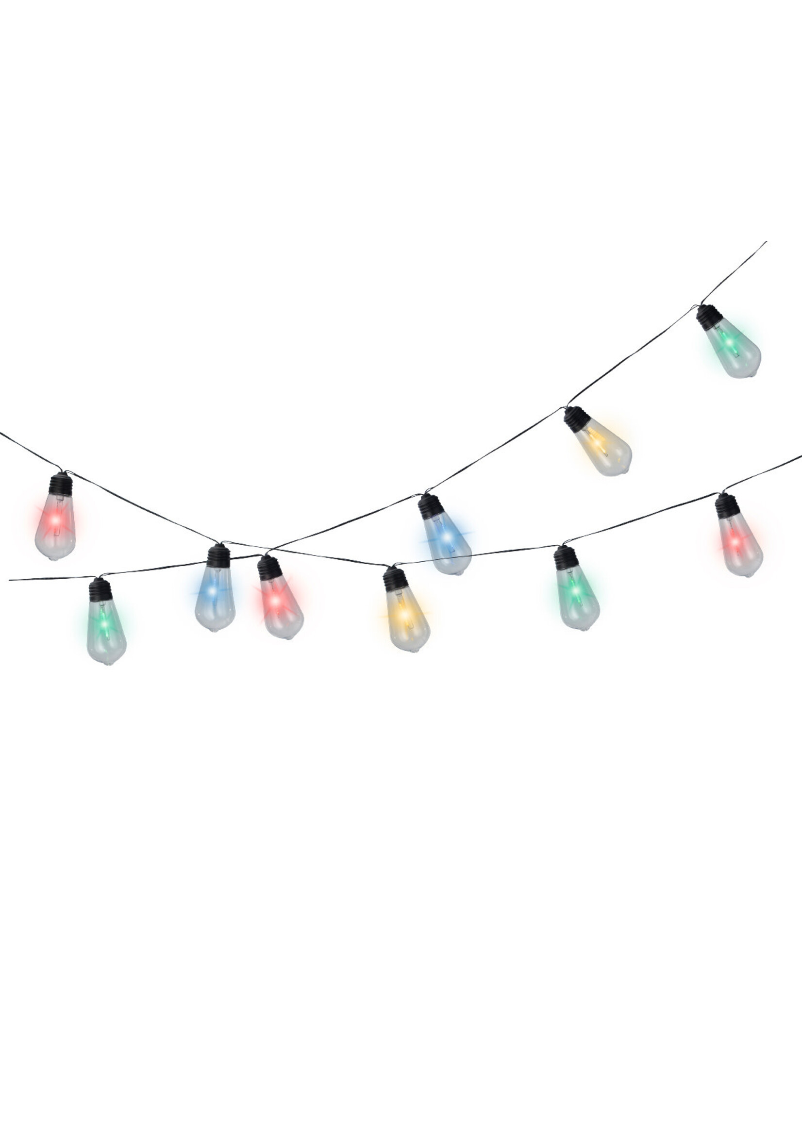 Lumineo Solar Multi Coloured String Garden 10 LED Lights