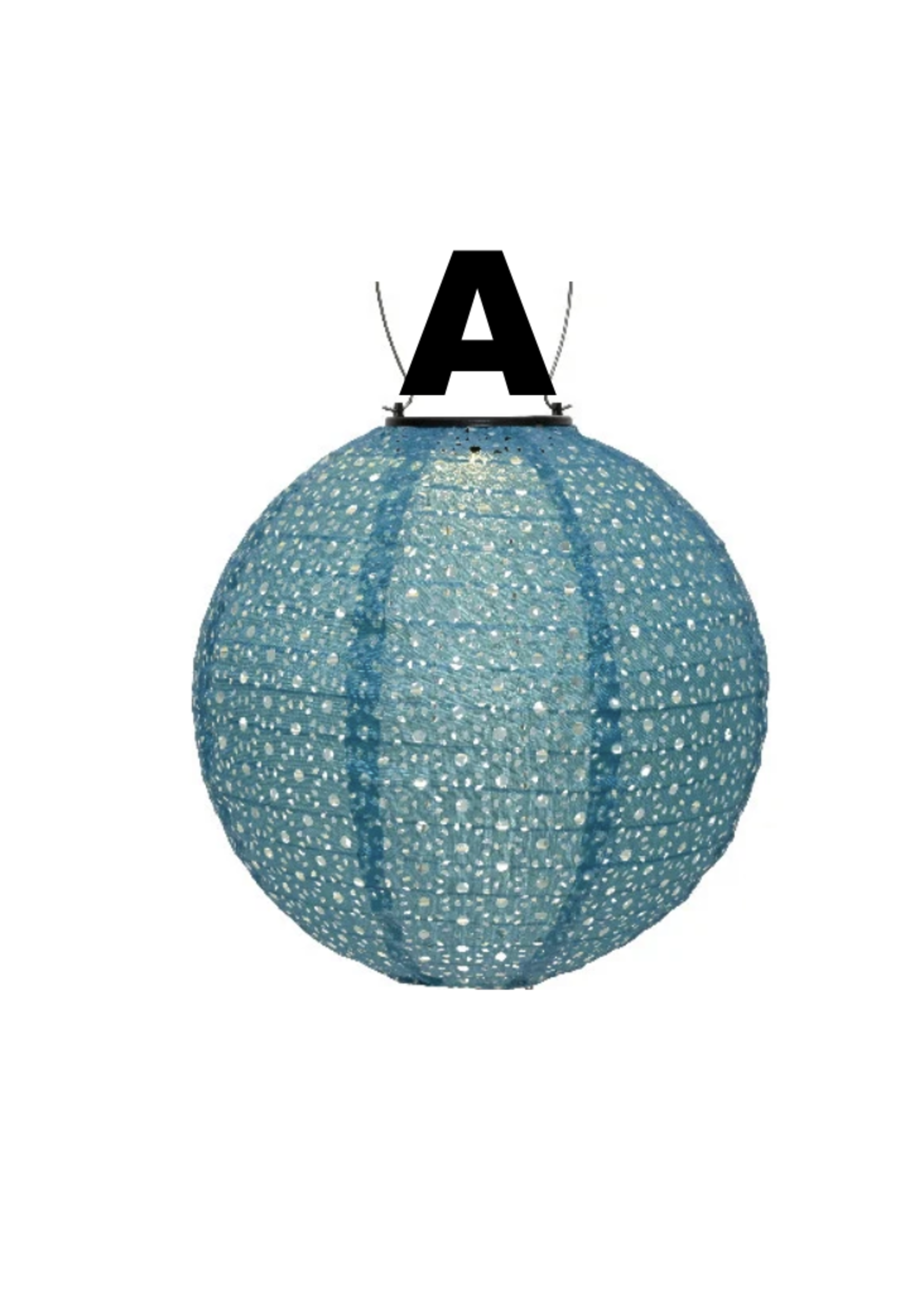 Lumineo Solar Coloured Round Lantern nylon 25cm