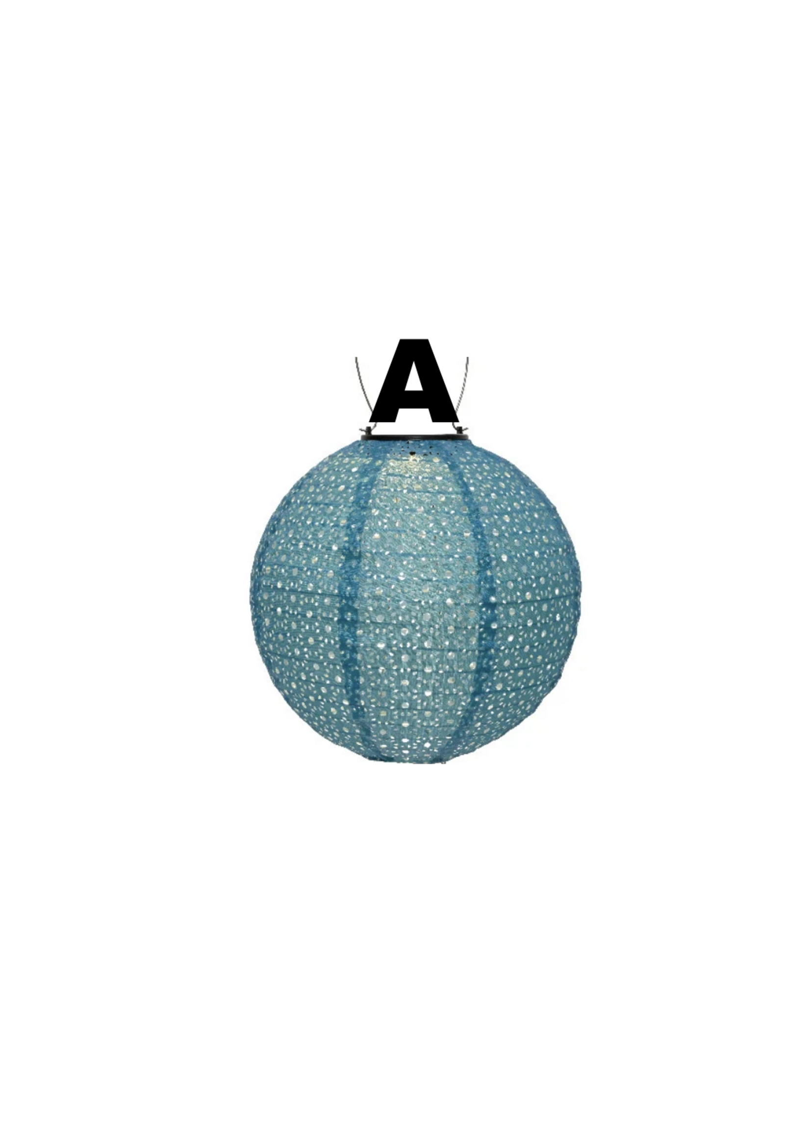 Lumineo Solar Coloured Round Lantern nylon 25cm