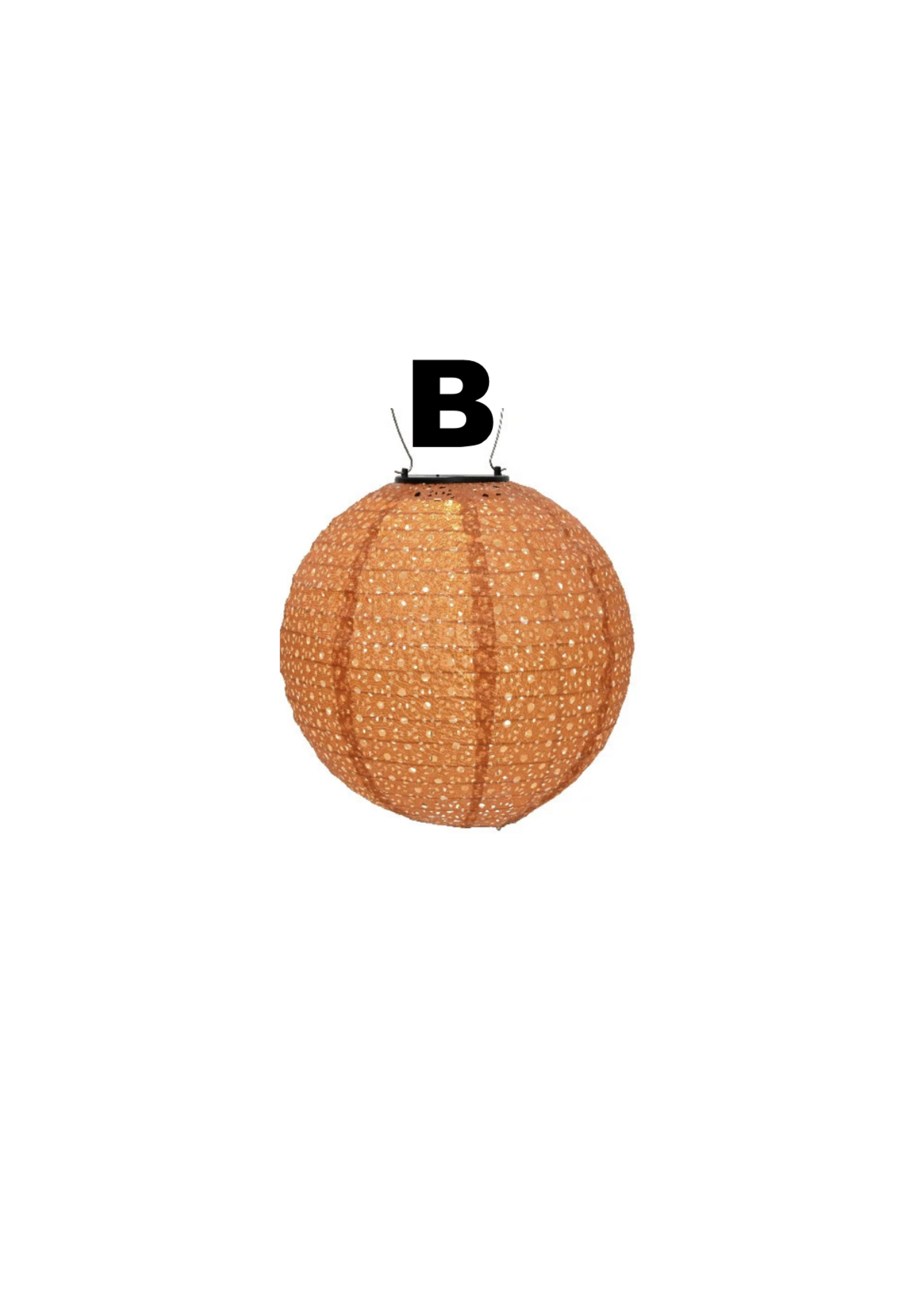 Lumineo Solar Coloured Round Lantern nylon 25cm