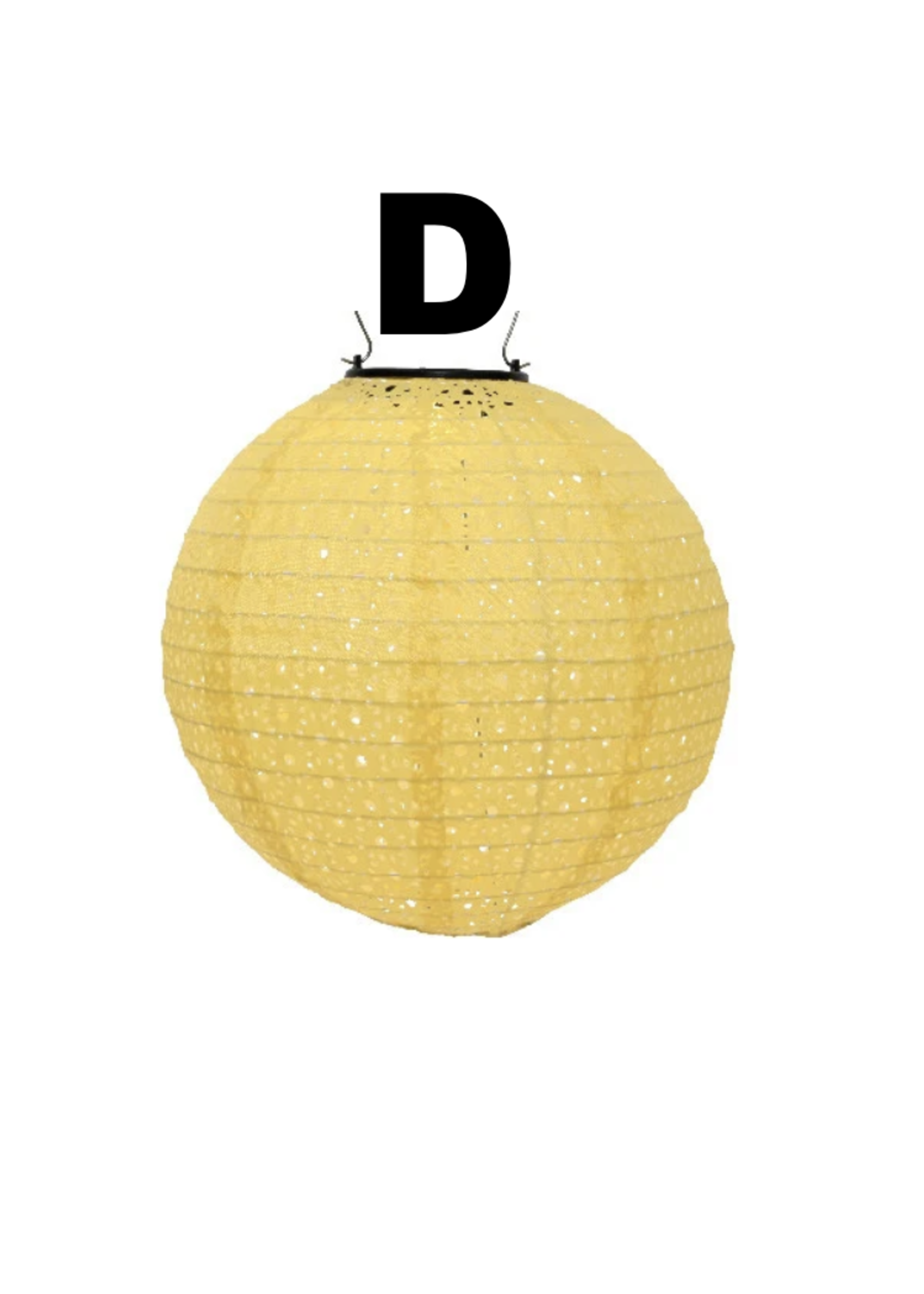 Lumineo Solar Coloured Round Lantern nylon 25cm