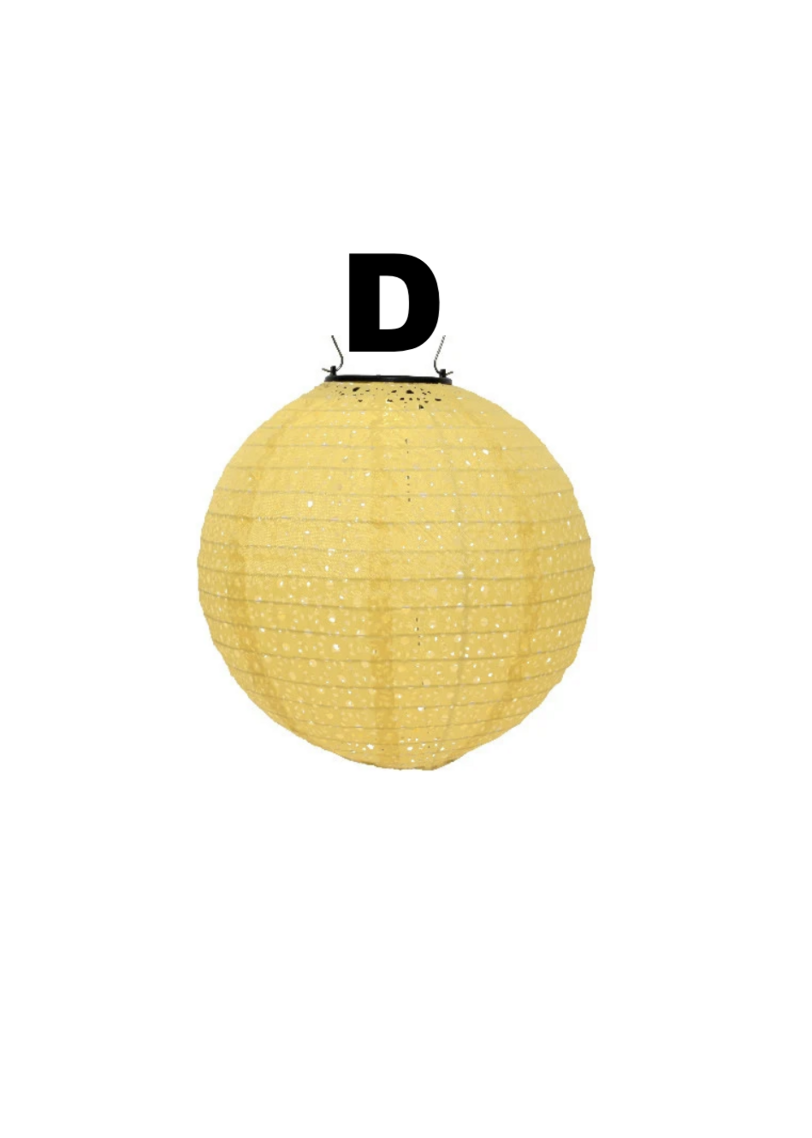 Lumineo Solar Coloured Round Lantern nylon 25cm