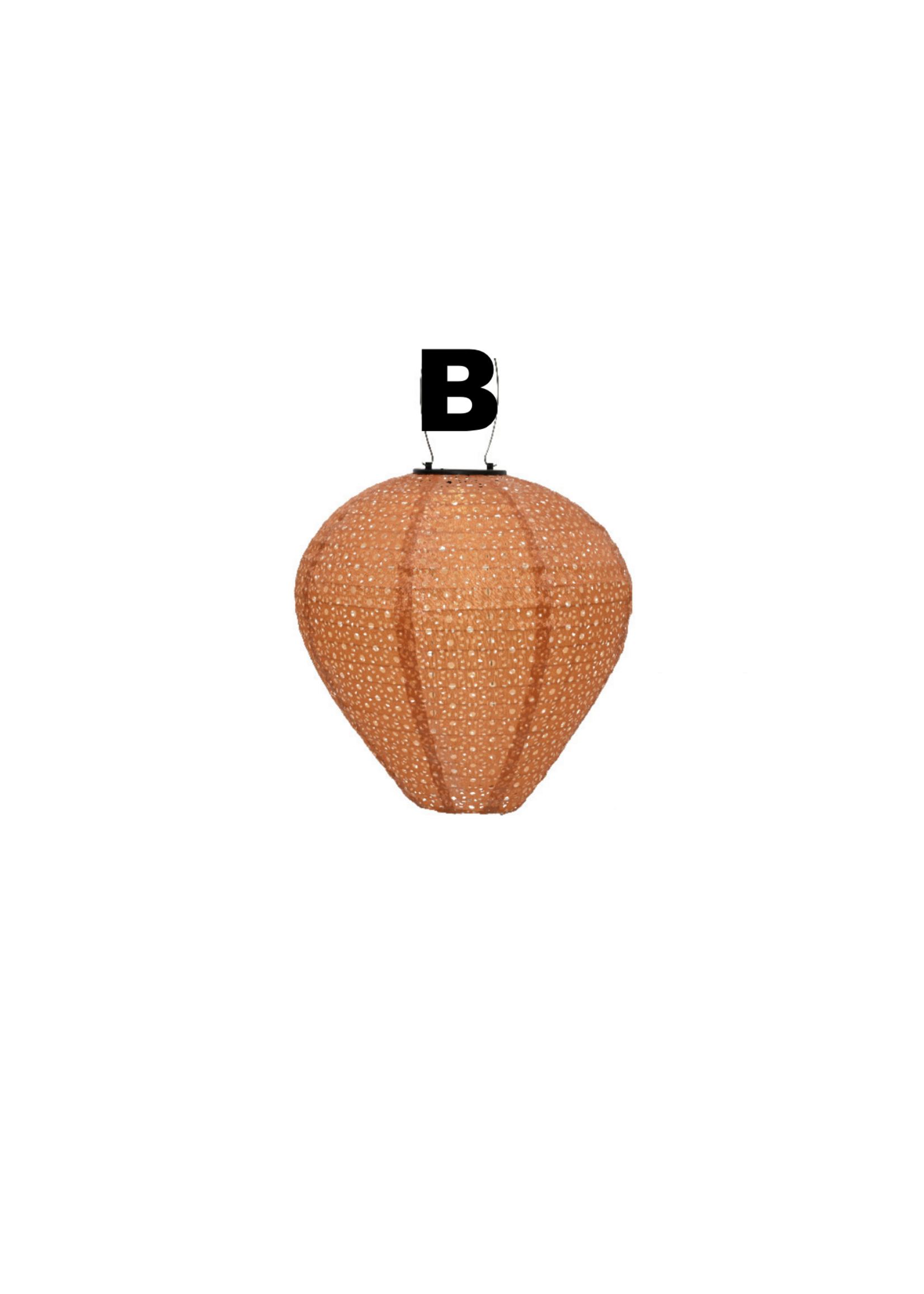 Lumineo Solar Coloured lantern nylon 30x28cm