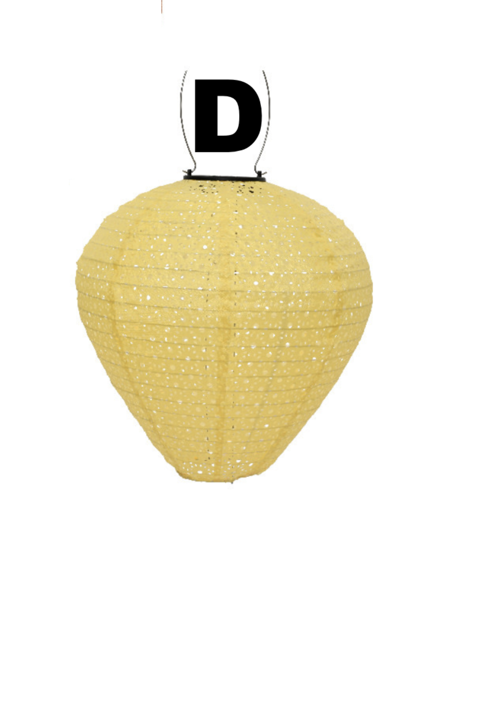 Lumineo Solar Coloured lantern nylon 30x28cm