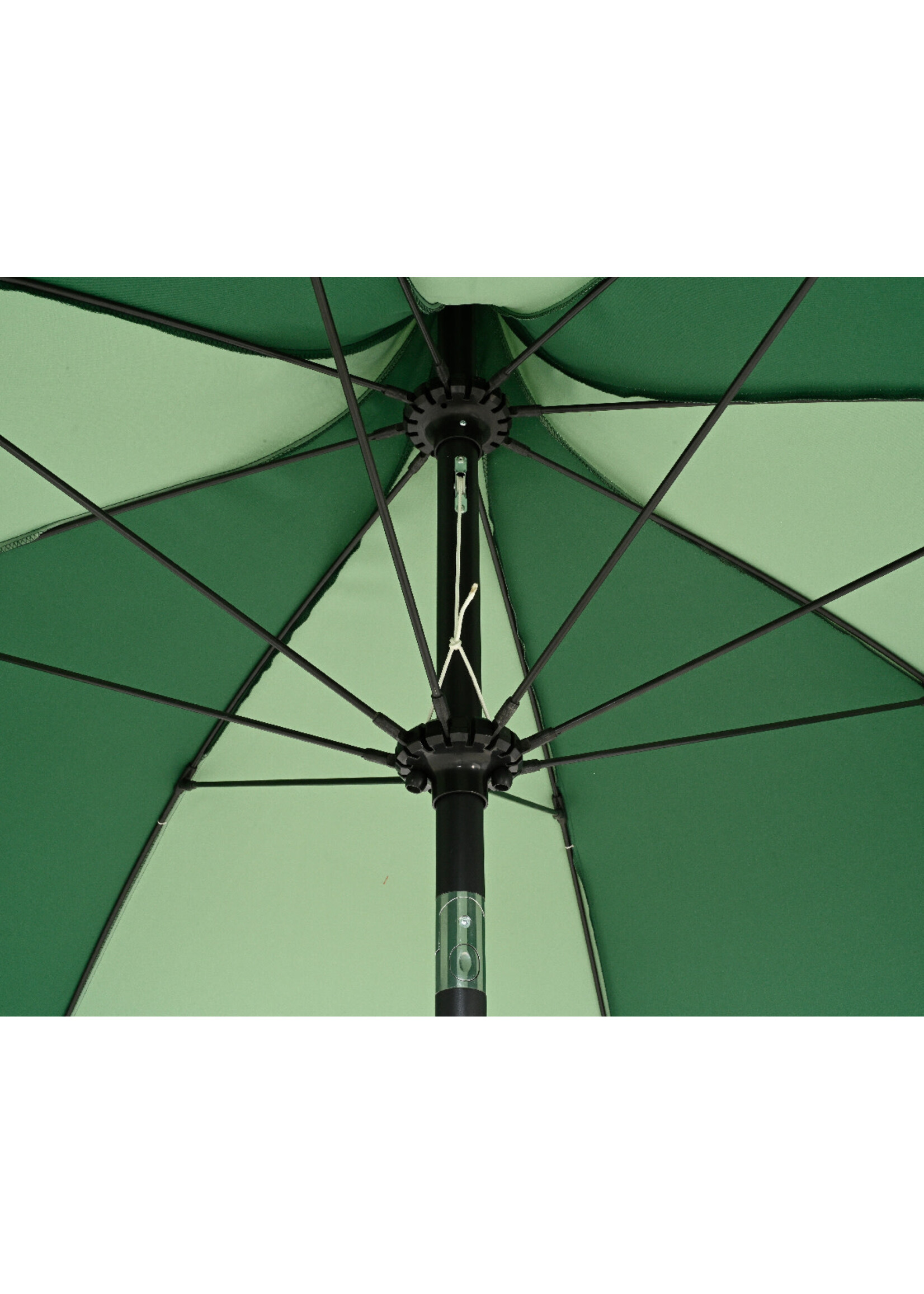 Decoris Parasol Retro Style With Tassel Fringe Sage Green and Cream
