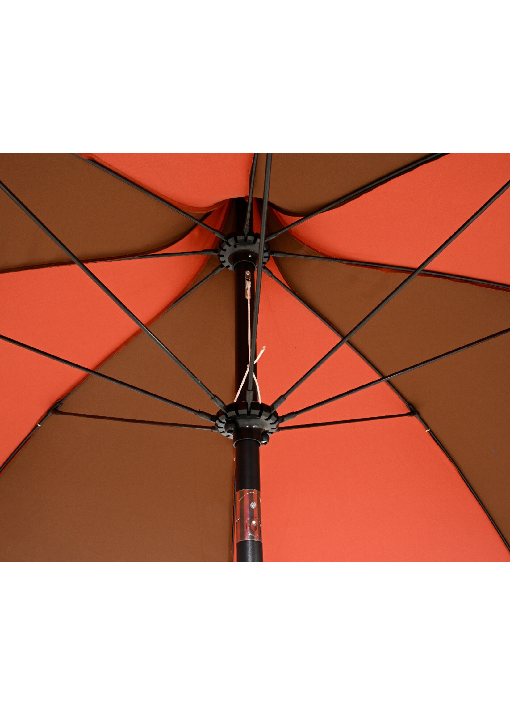 Decoris Parasol Retro Style With Tassel Fringe Terracotta and Cream