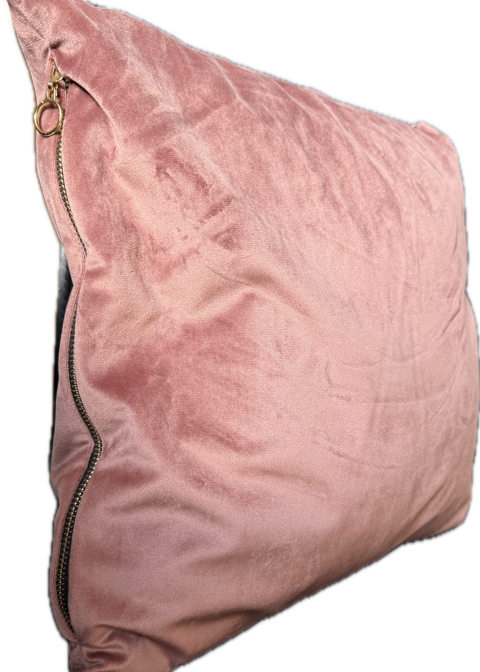 Dusky Pink velvet feel cushion 40x40cm (16"x16")