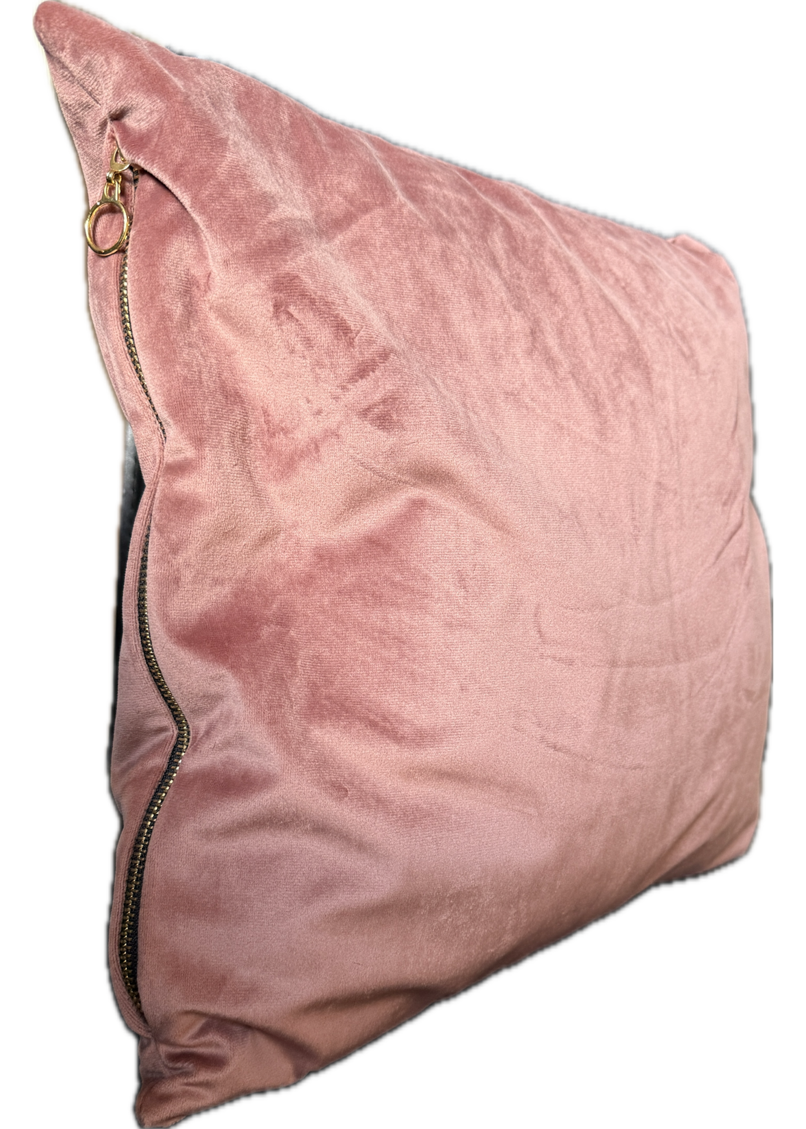 Dusky Pink velvet feel cushion 40x40cm (16"x16")